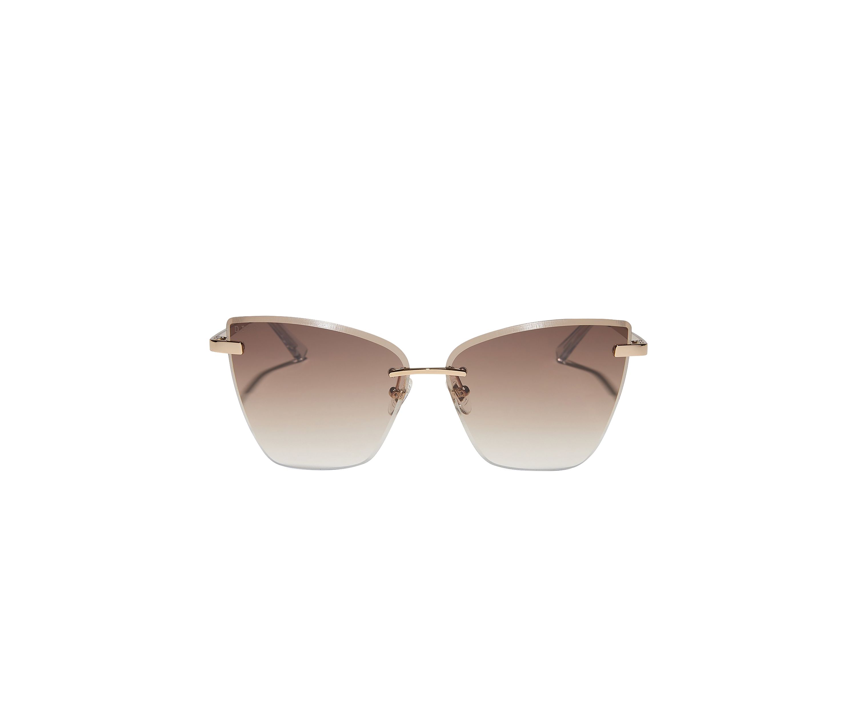 Becky V Gold/Brown Sunglasses