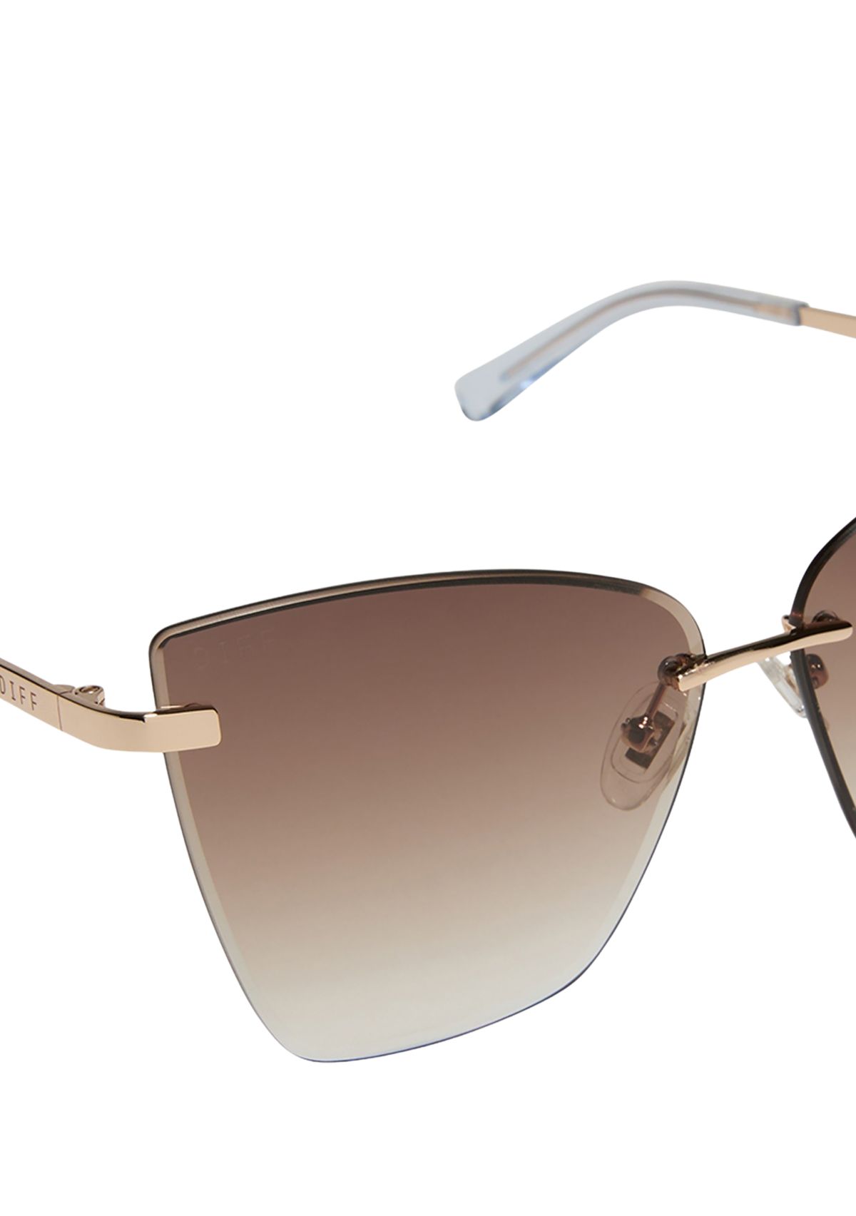 Becky V Gold/Brown Sunglasses