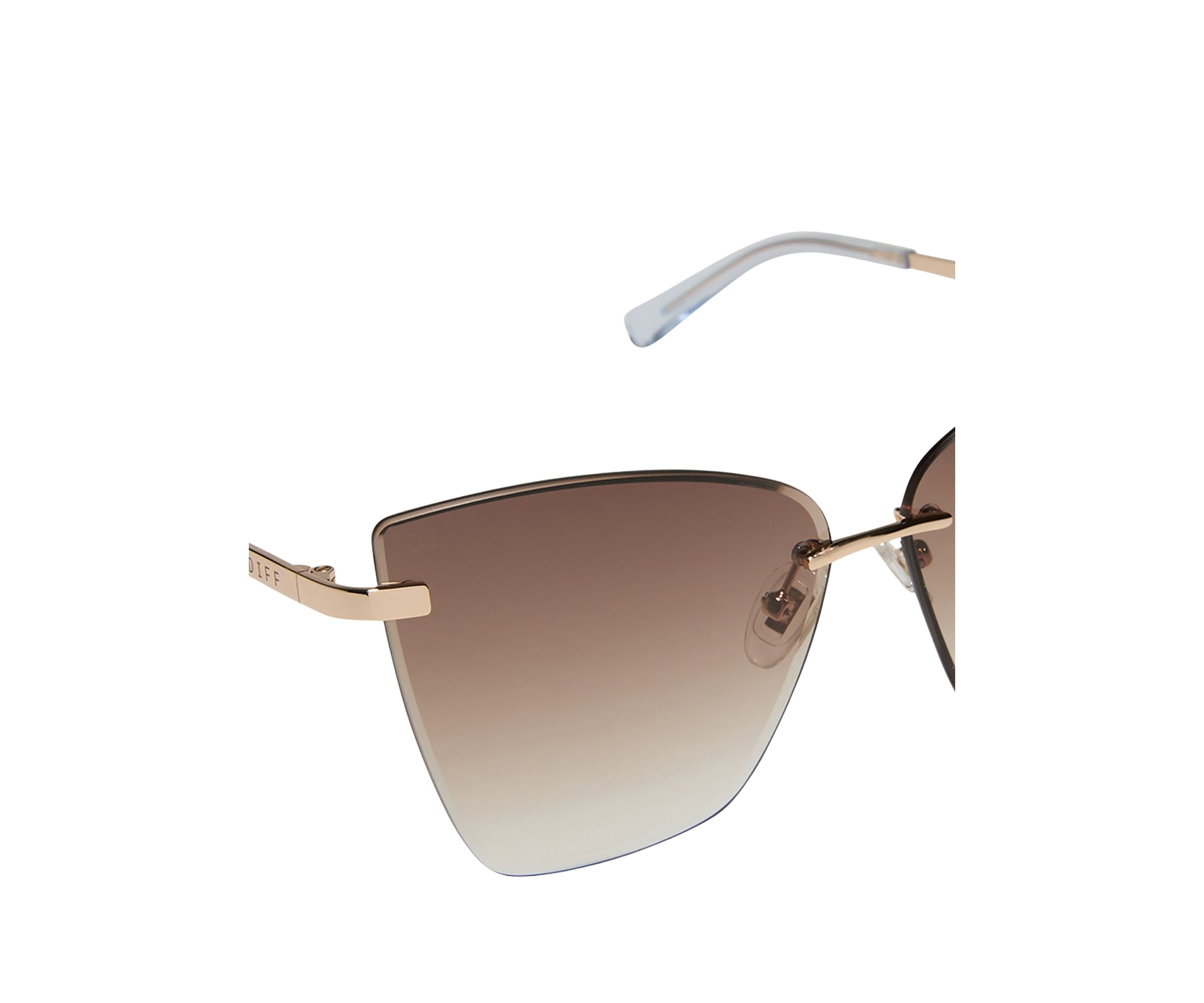 Becky V Gold/Brown Sunglasses