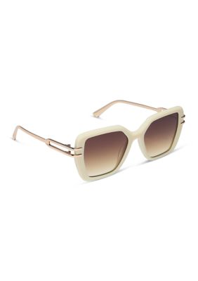 DIFF Eyewear Women's Dasha Sunglasses, Ivory