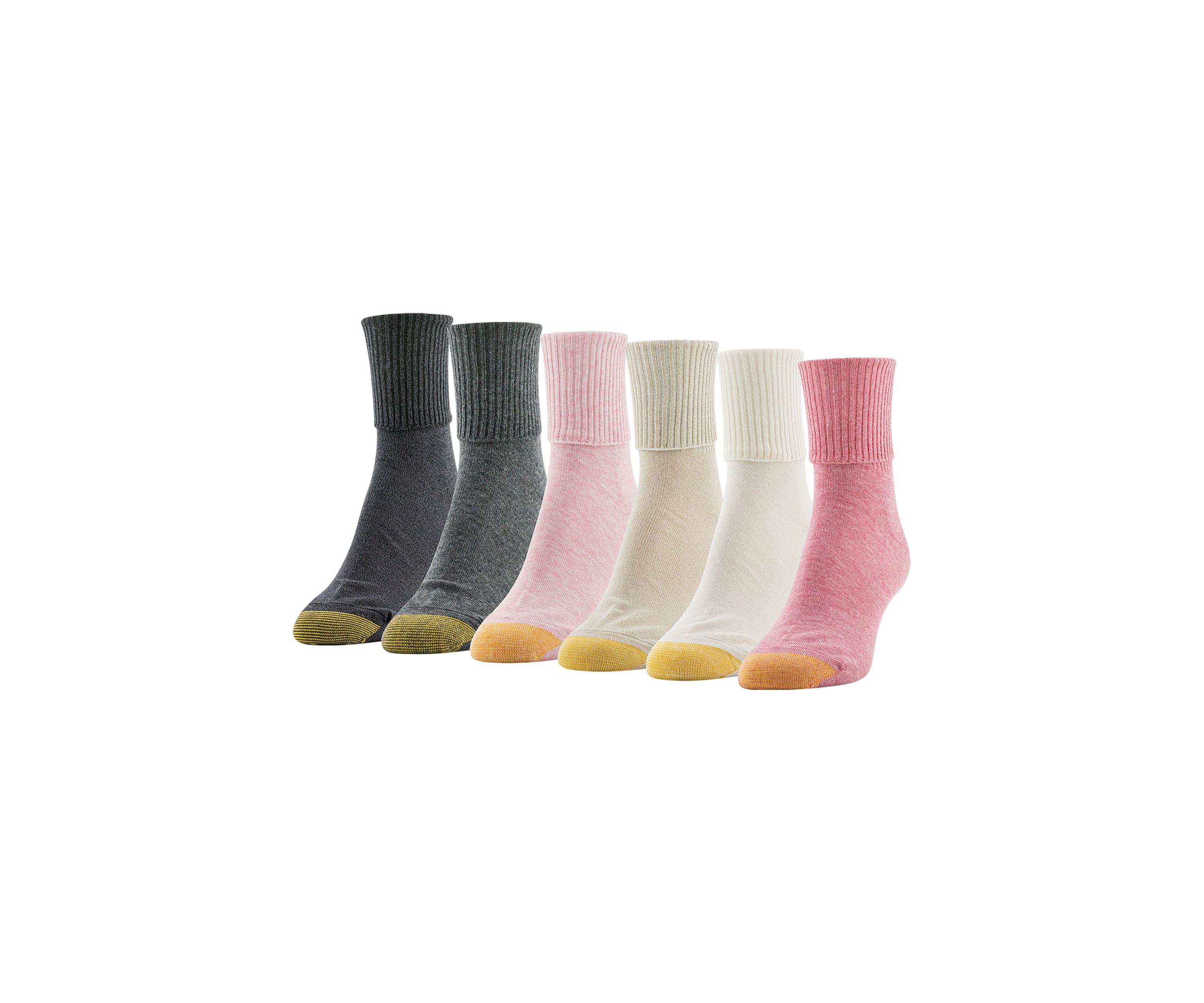 Turn Cuff Socks - 6 Pack