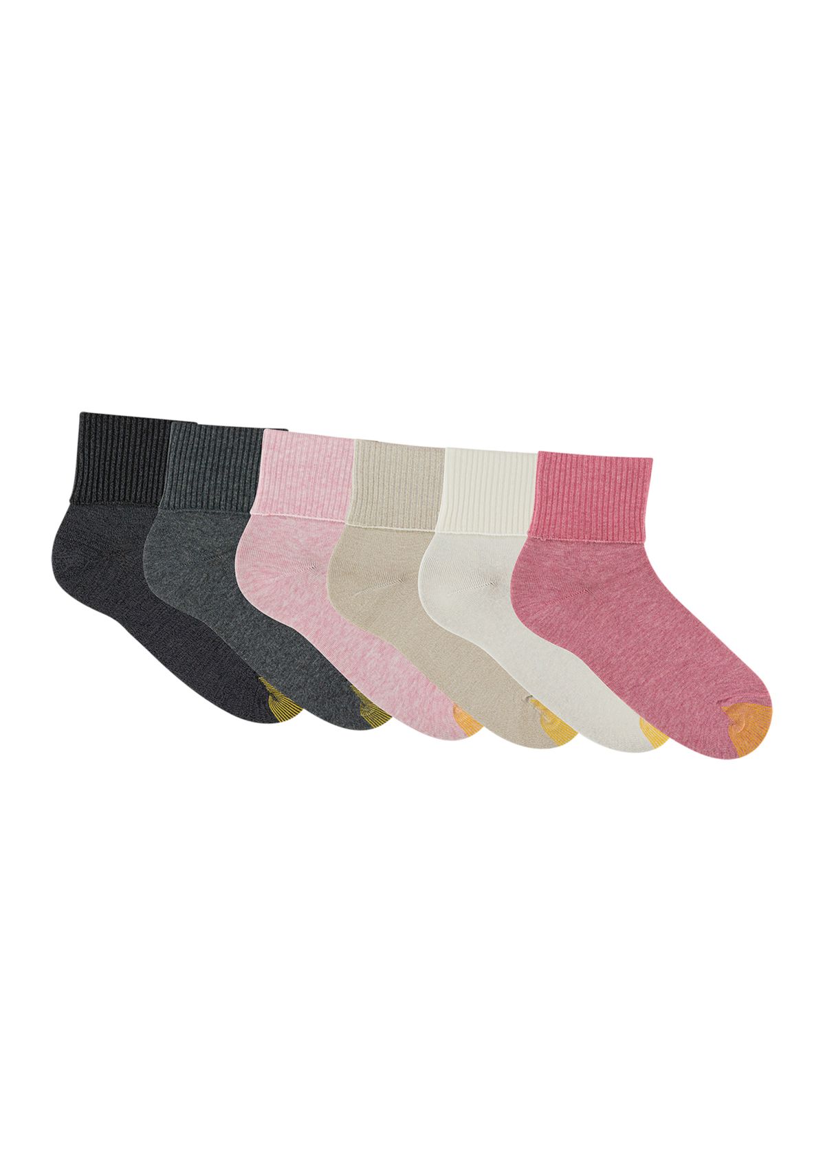 Turn Cuff Socks - 6 Pack