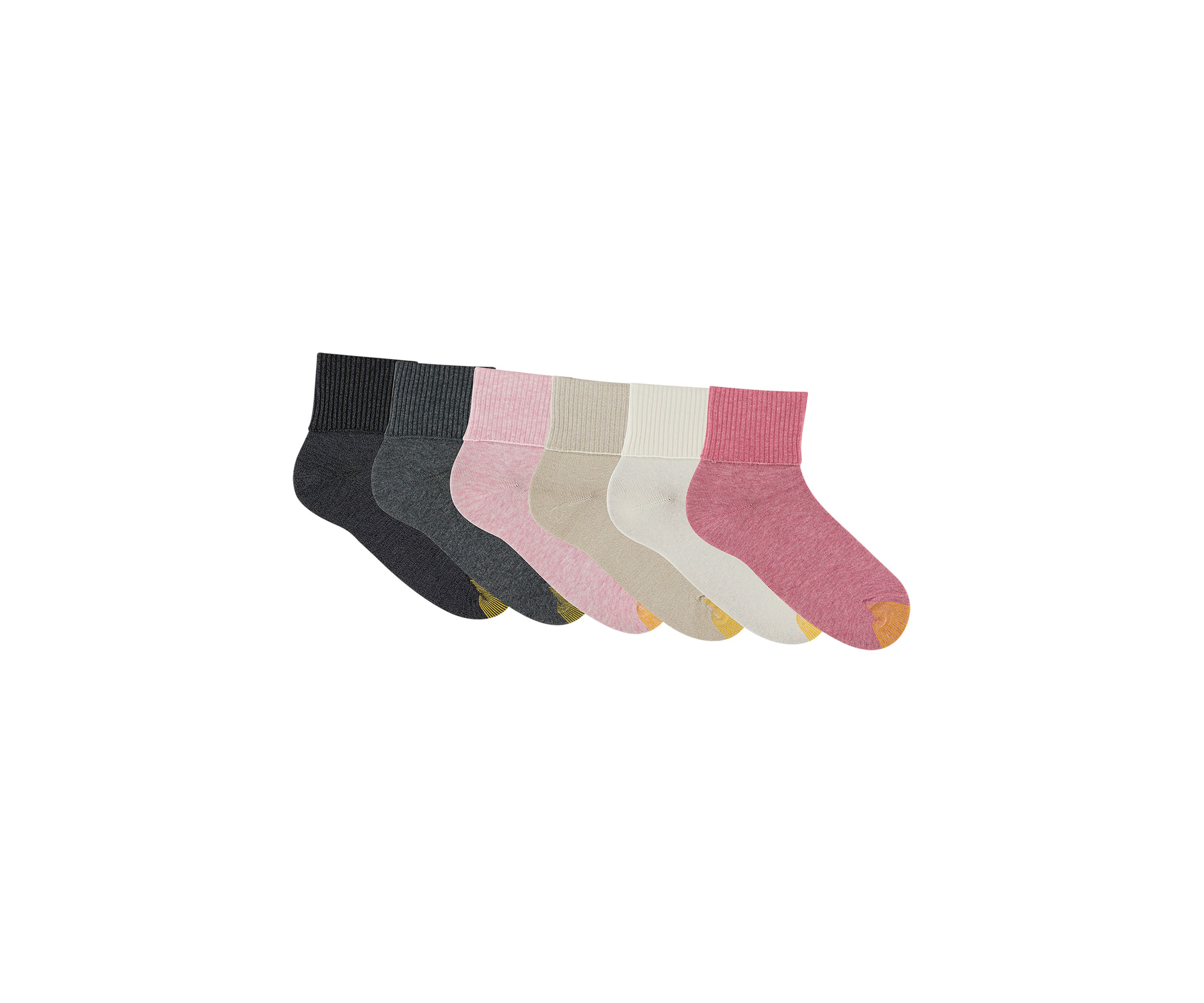 Turn Cuff Socks - 6 Pack