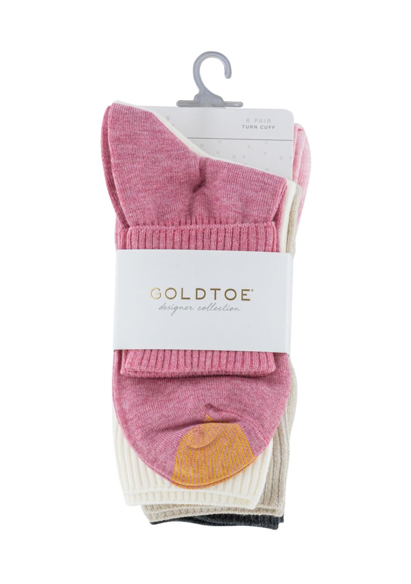 Turn Cuff Socks - 6 Pack
