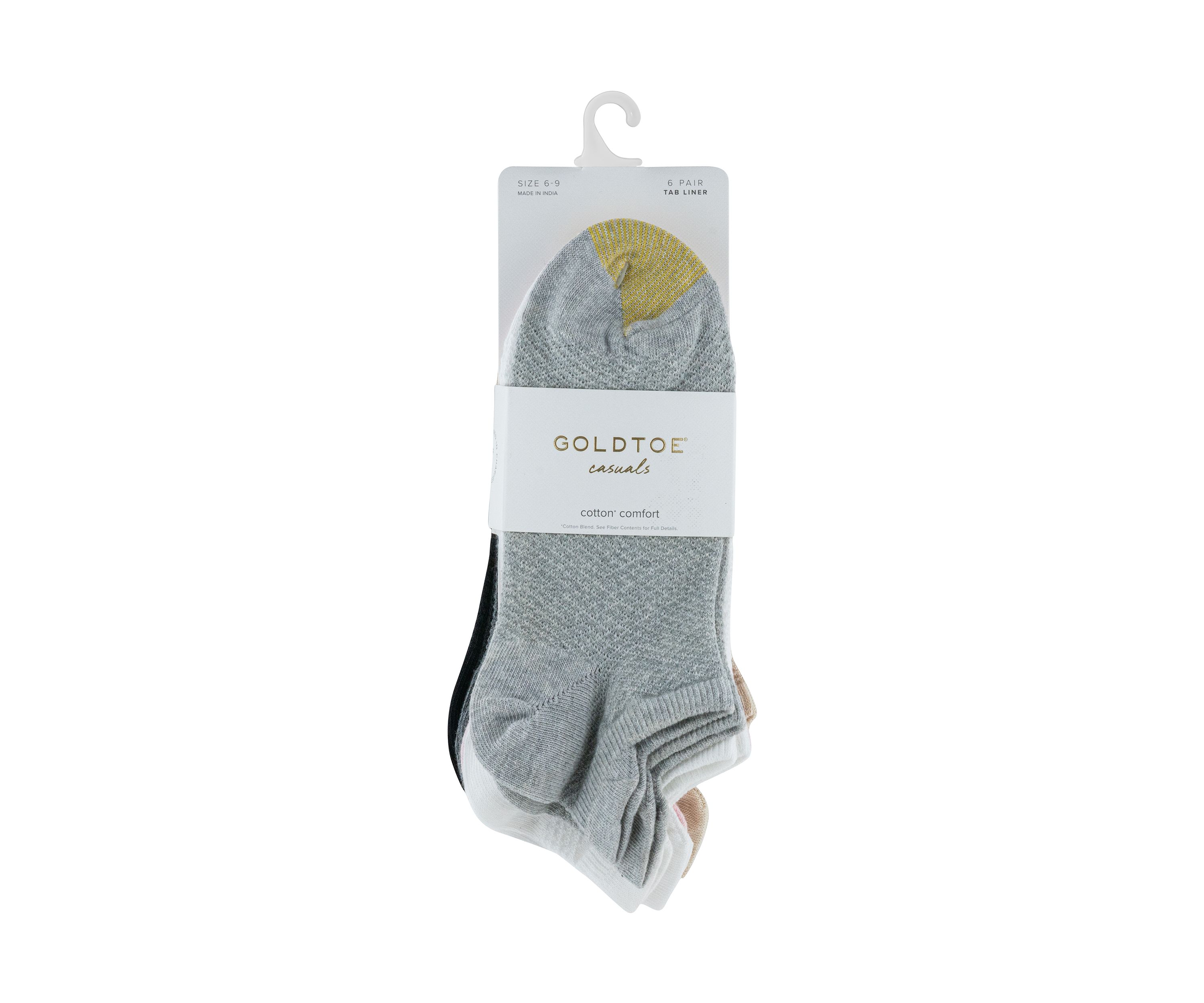 Henley Tab Liner Socks - Set of 6
