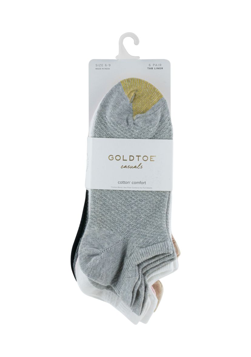 Henley Tab Liner Socks - Set of 6