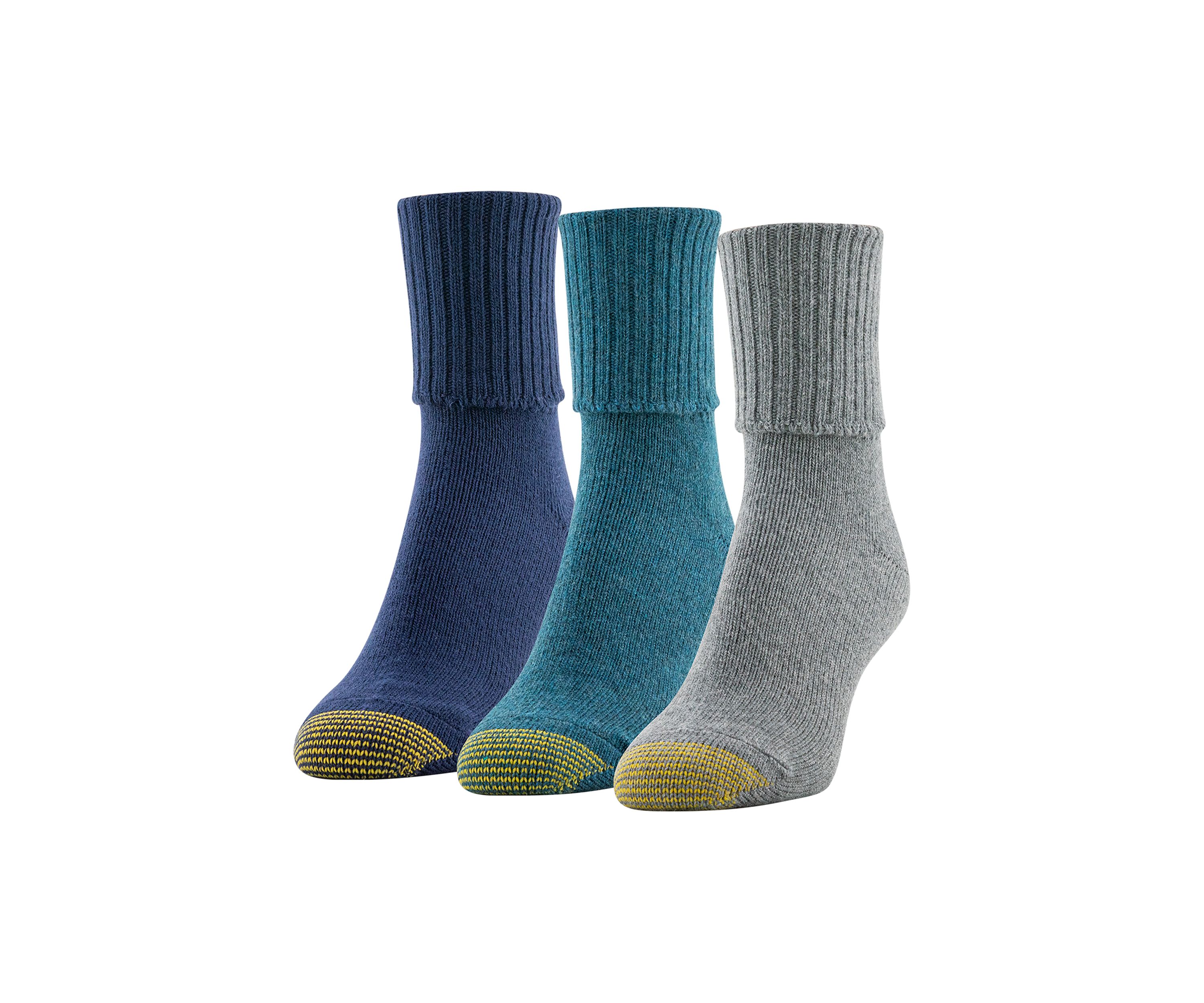 Midweight Turn Cuff Socks - 3 Pack