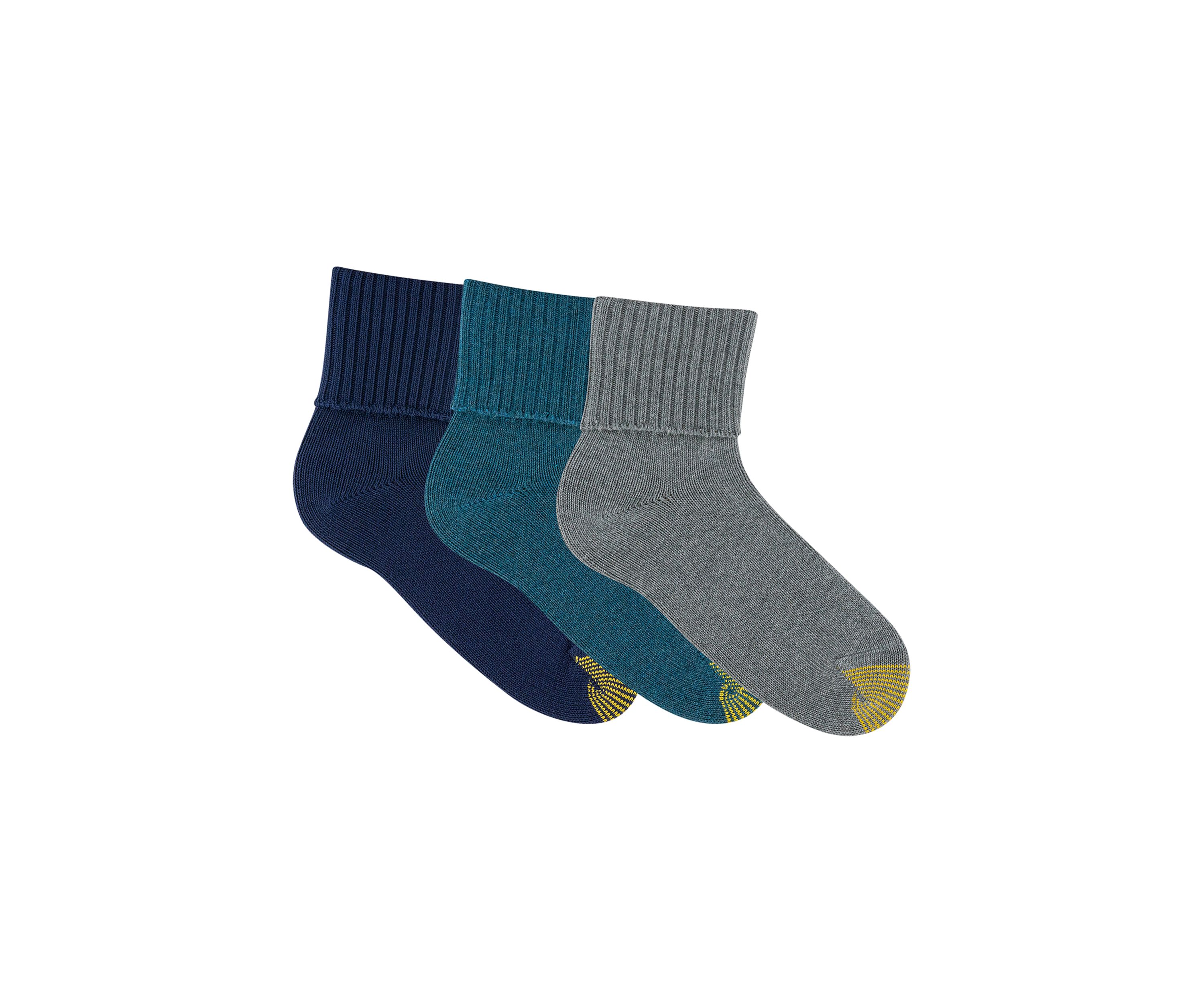 Midweight Turn Cuff Socks - 3 Pack