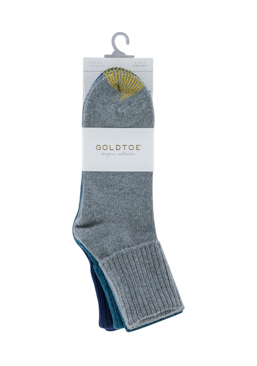 Midweight Turn Cuff Socks - 3 Pack