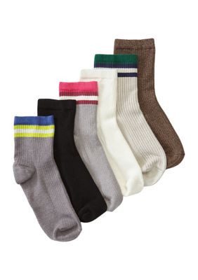 Gold Toe® Women's Color Block Varsity Stripe Quarter Socks | belk