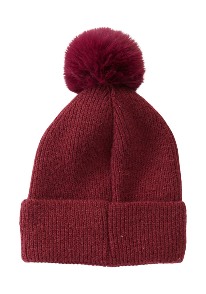 Womens Flower Pearl Beanie