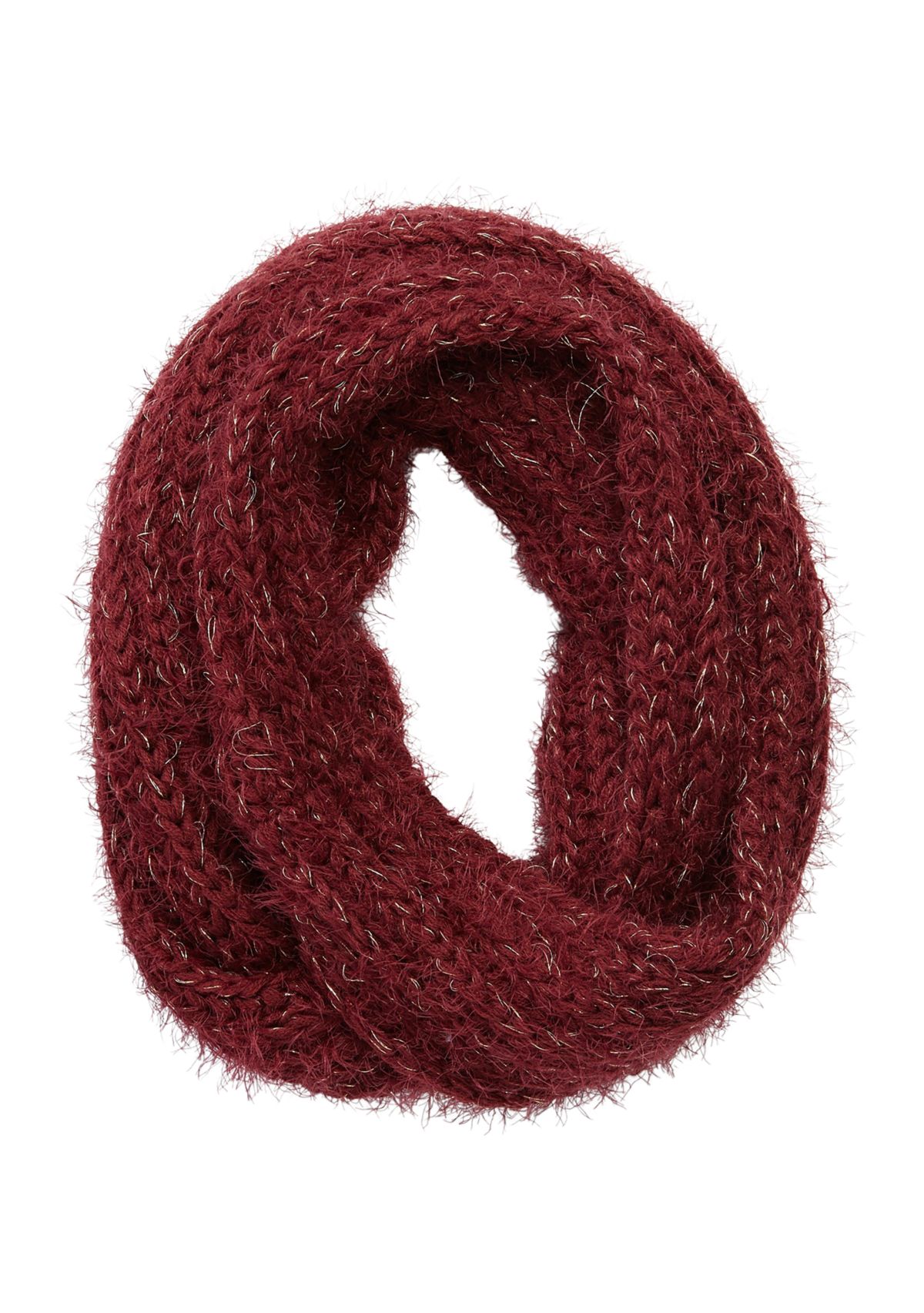 Womens Eyelash Lurex Infinity Scarf
