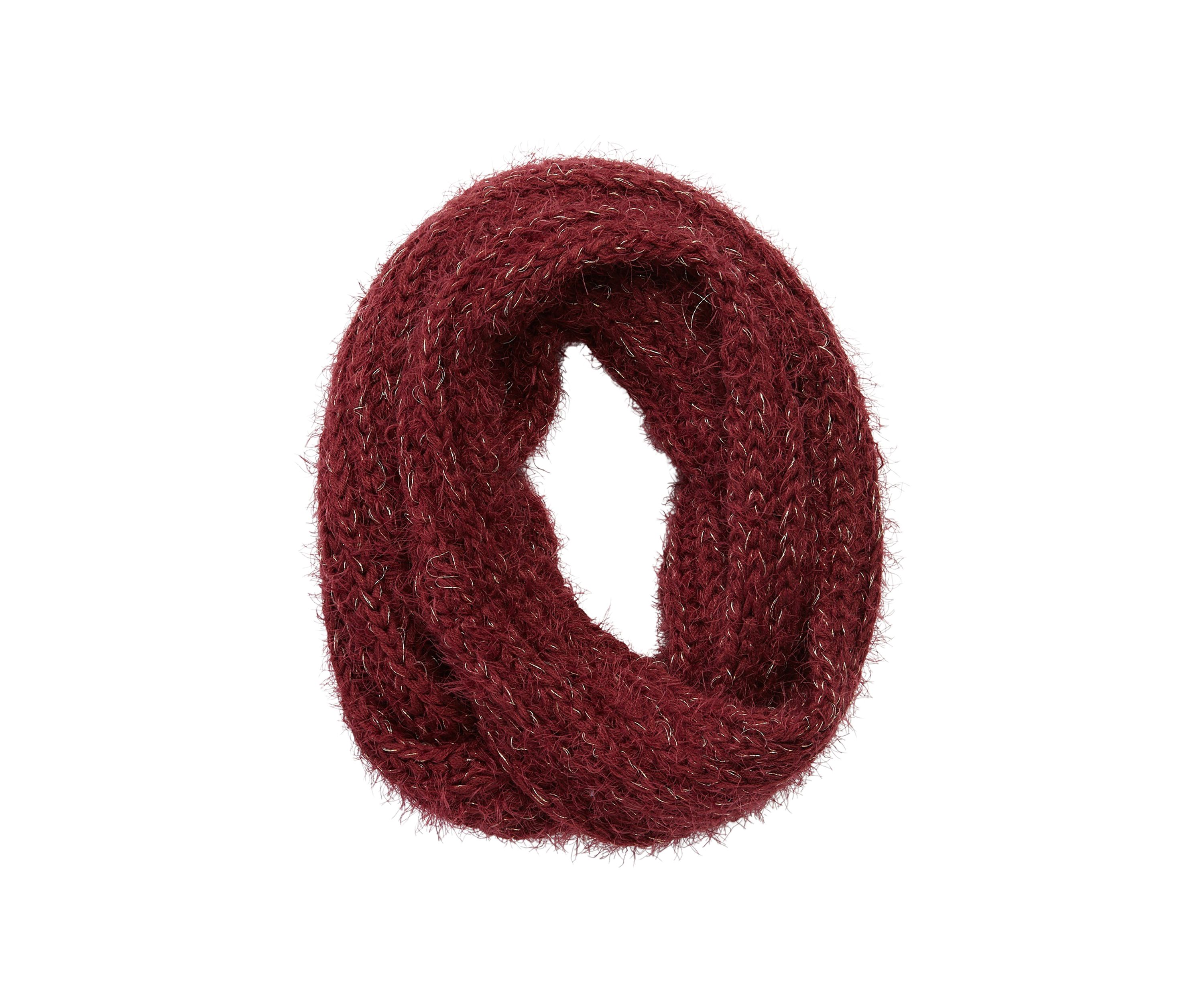 Womens Eyelash Lurex Infinity Scarf