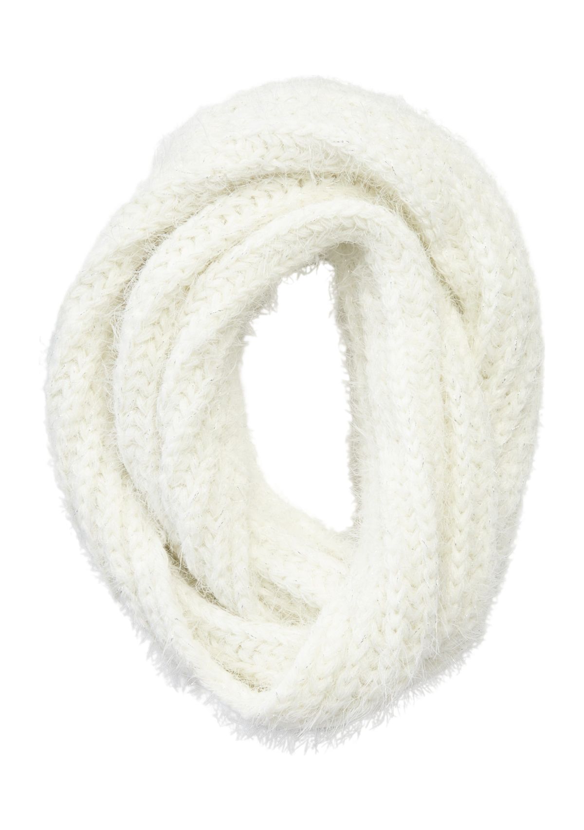 Womens Eyelash Lurex Infinity Scarf