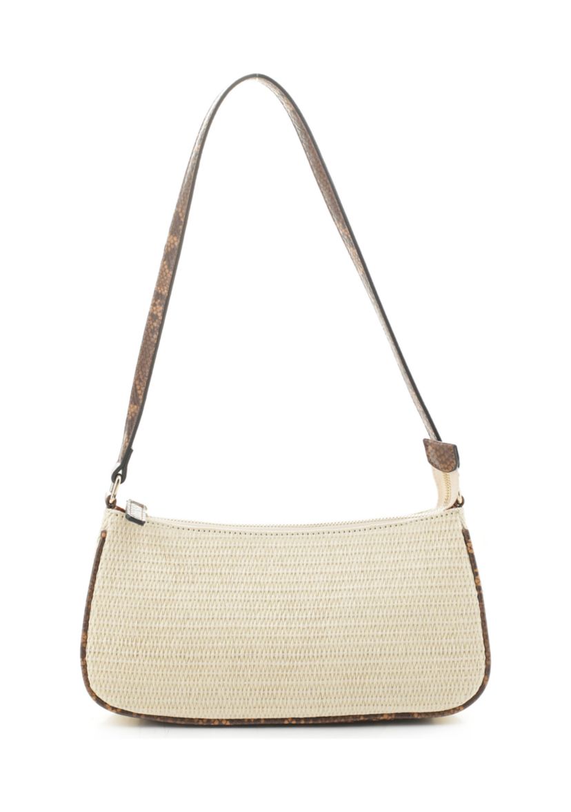  Straw Baguette Shoulder Bag
