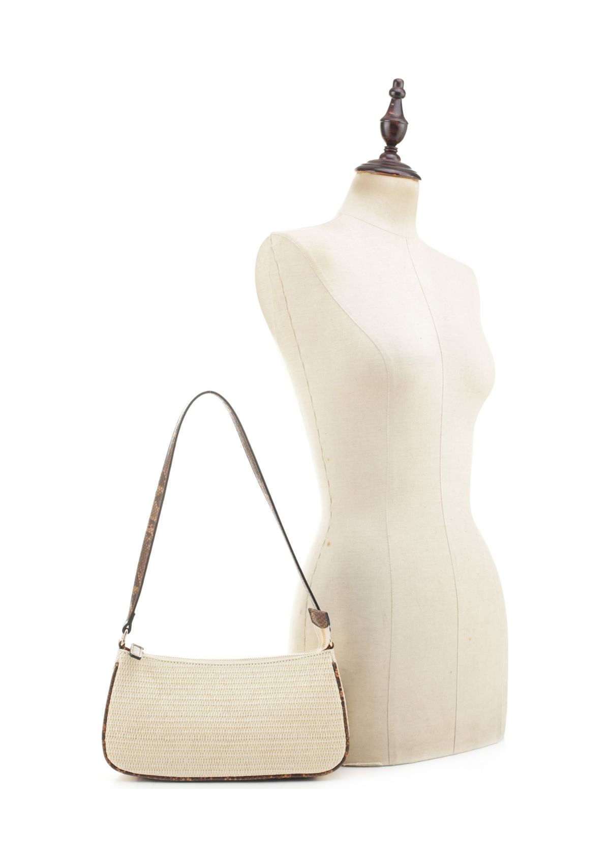  Straw Baguette Shoulder Bag
