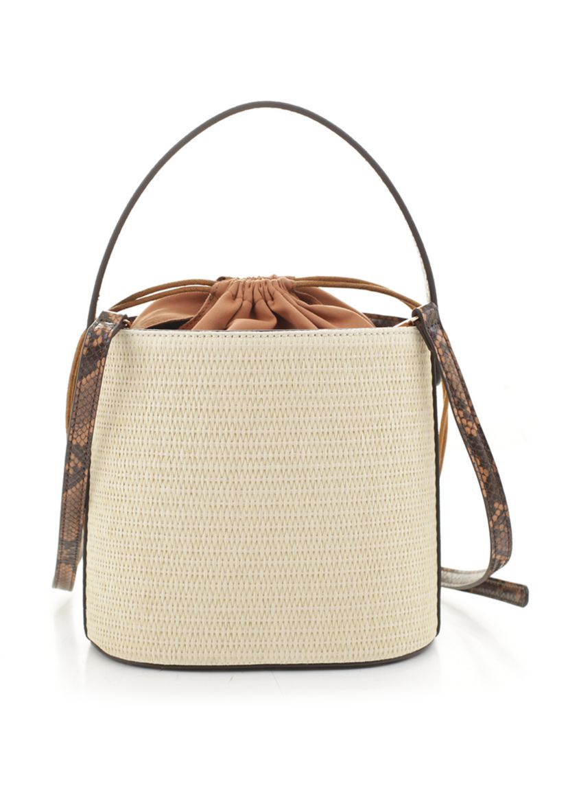 Straw Bucket Bag