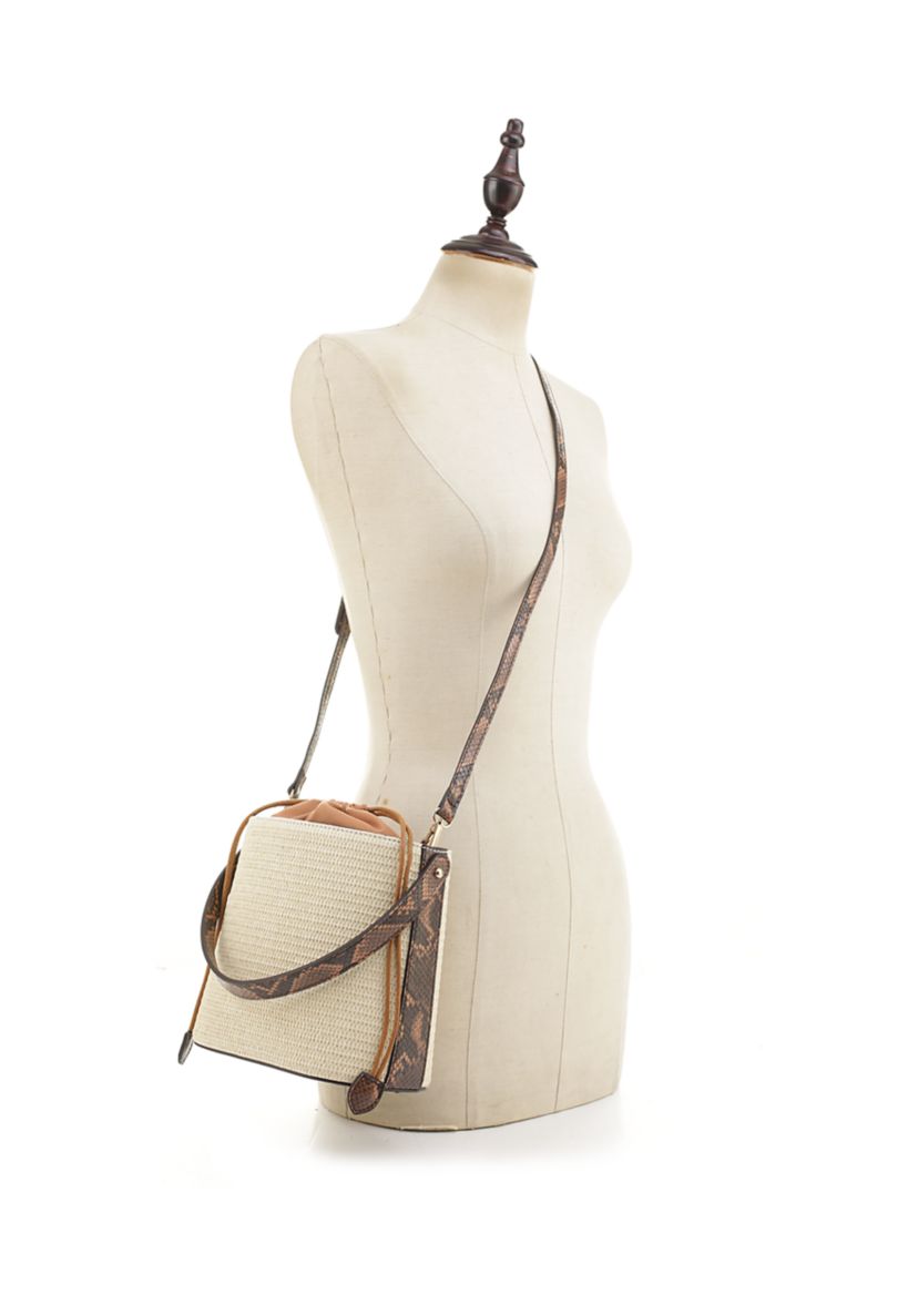 Straw Bucket Bag