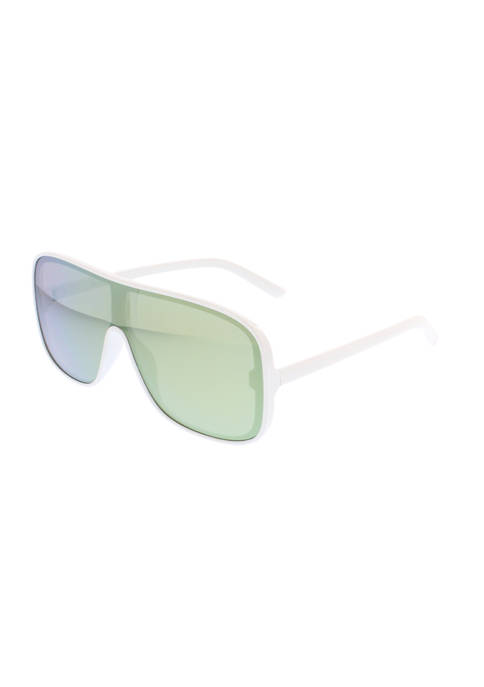 TRUE CRAFT Plastic Color Shield Sunglasses