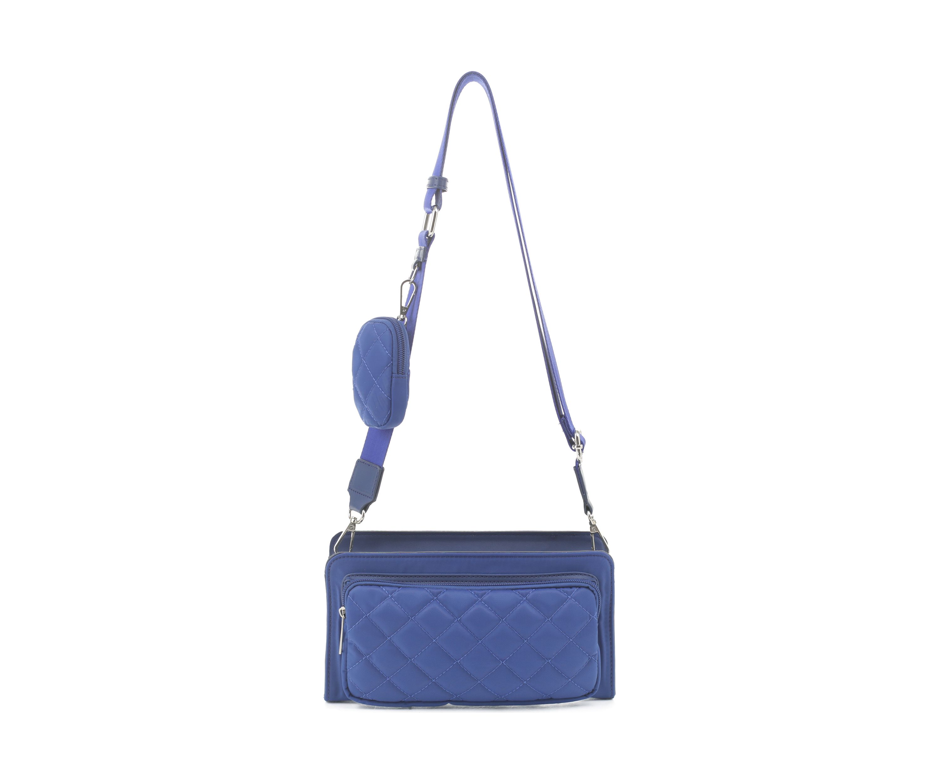 Double Compartment Crossbody with Webbing and Pouch 