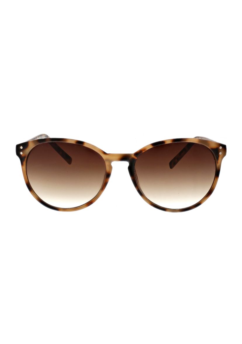 Modern Round Tortoiseshell Sunglasses 