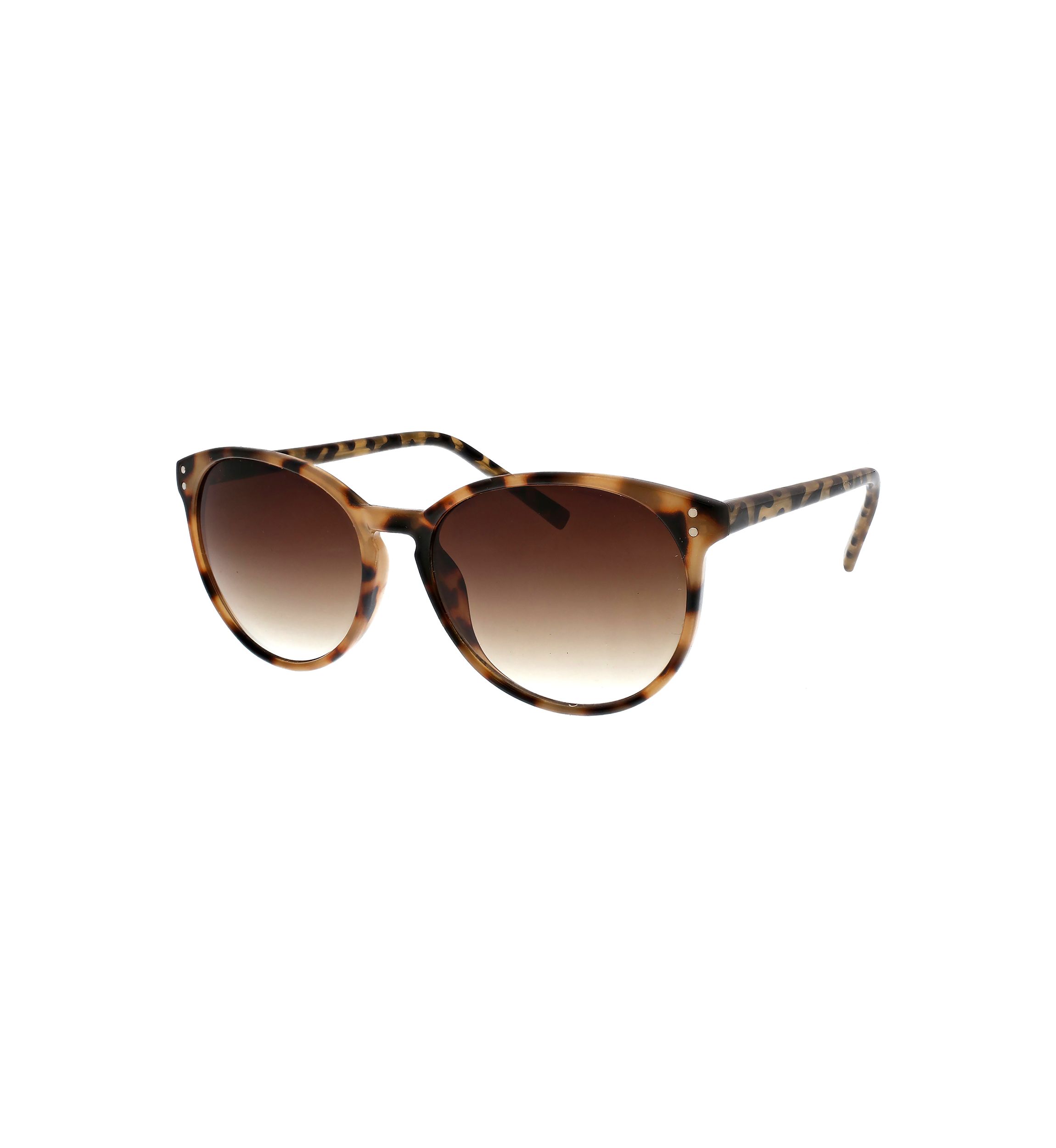 Modern Round Tortoiseshell Sunglasses 