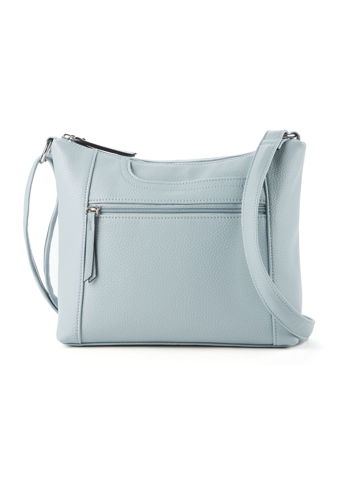 Pebble Shoulder Bag with Front Zip Pocket
