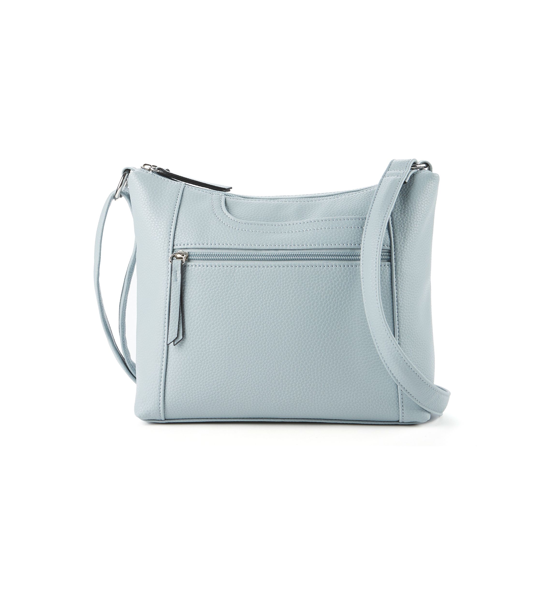 Pebble Shoulder Bag with Front Zip Pocket