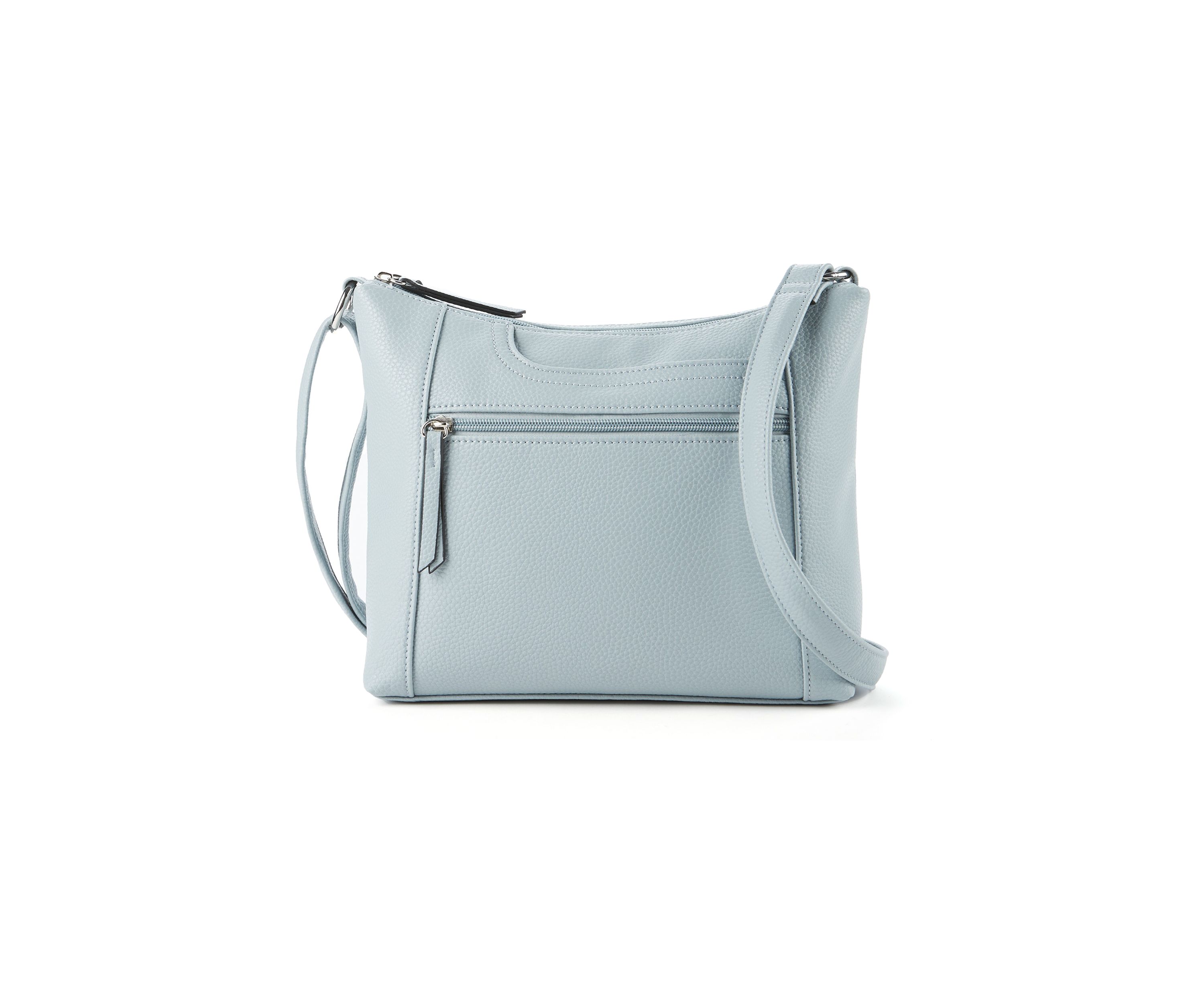 Pebble Shoulder Bag with Front Zip Pocket