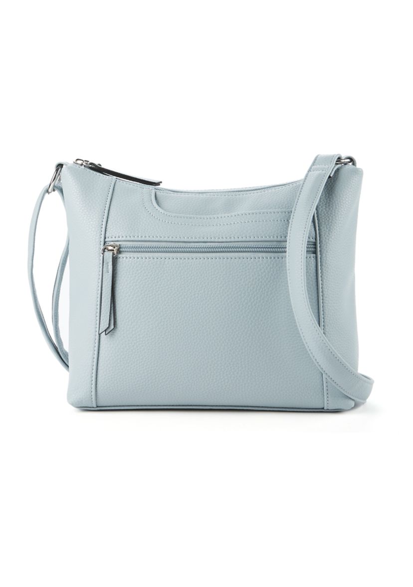Pebble Shoulder Bag with Front Zip Pocket