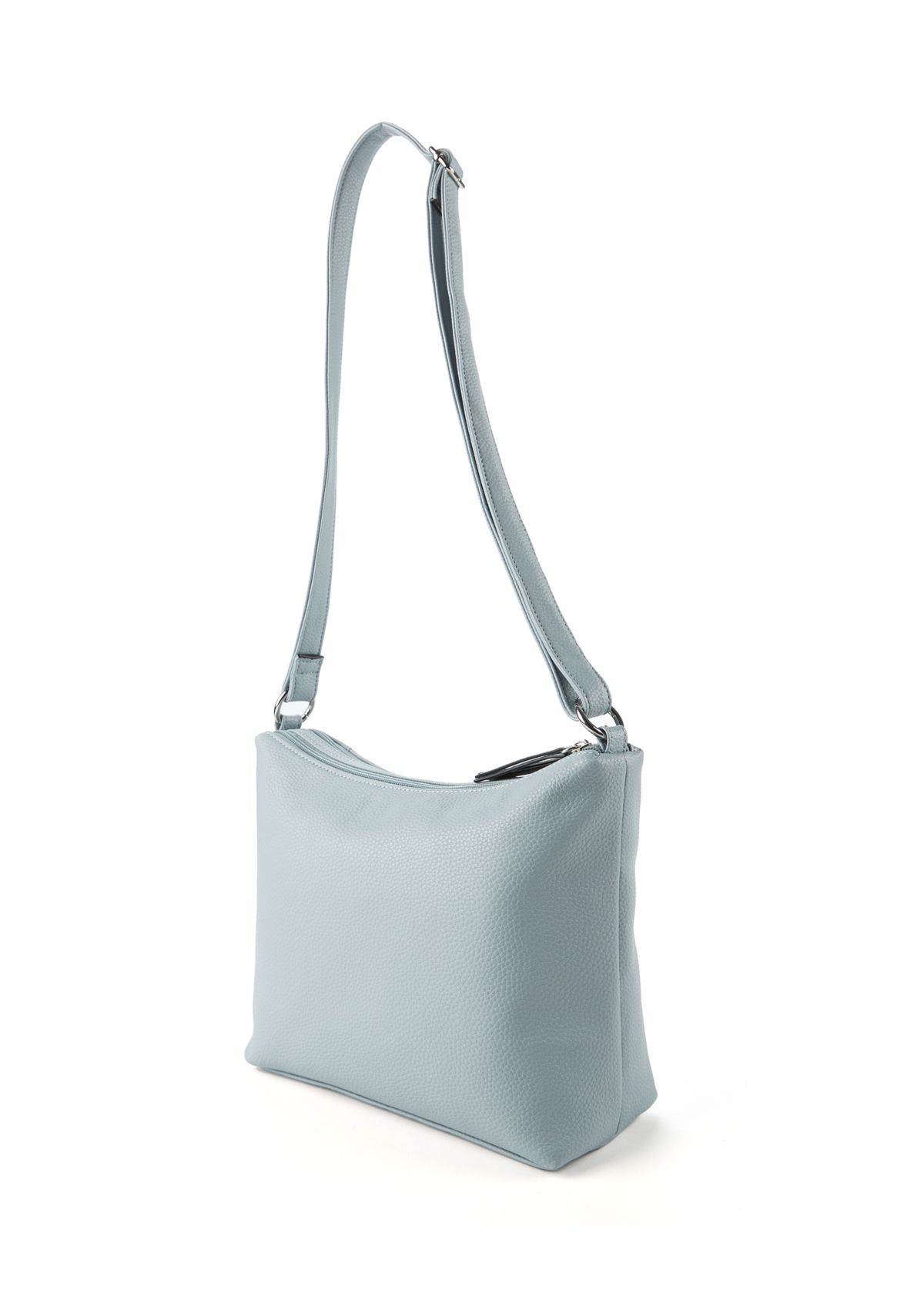 Pebble Shoulder Bag with Front Zip Pocket