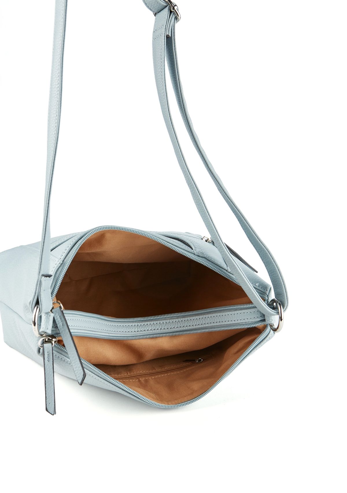Pebble Shoulder Bag with Front Zip Pocket