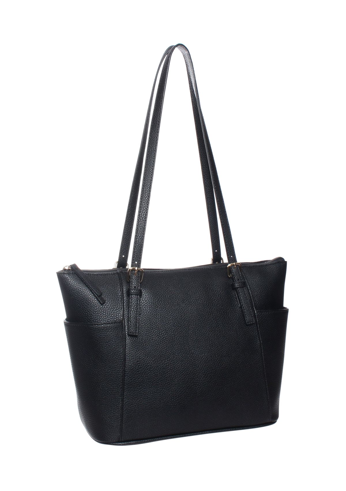 Pebbled Size Pocket Tote Bag