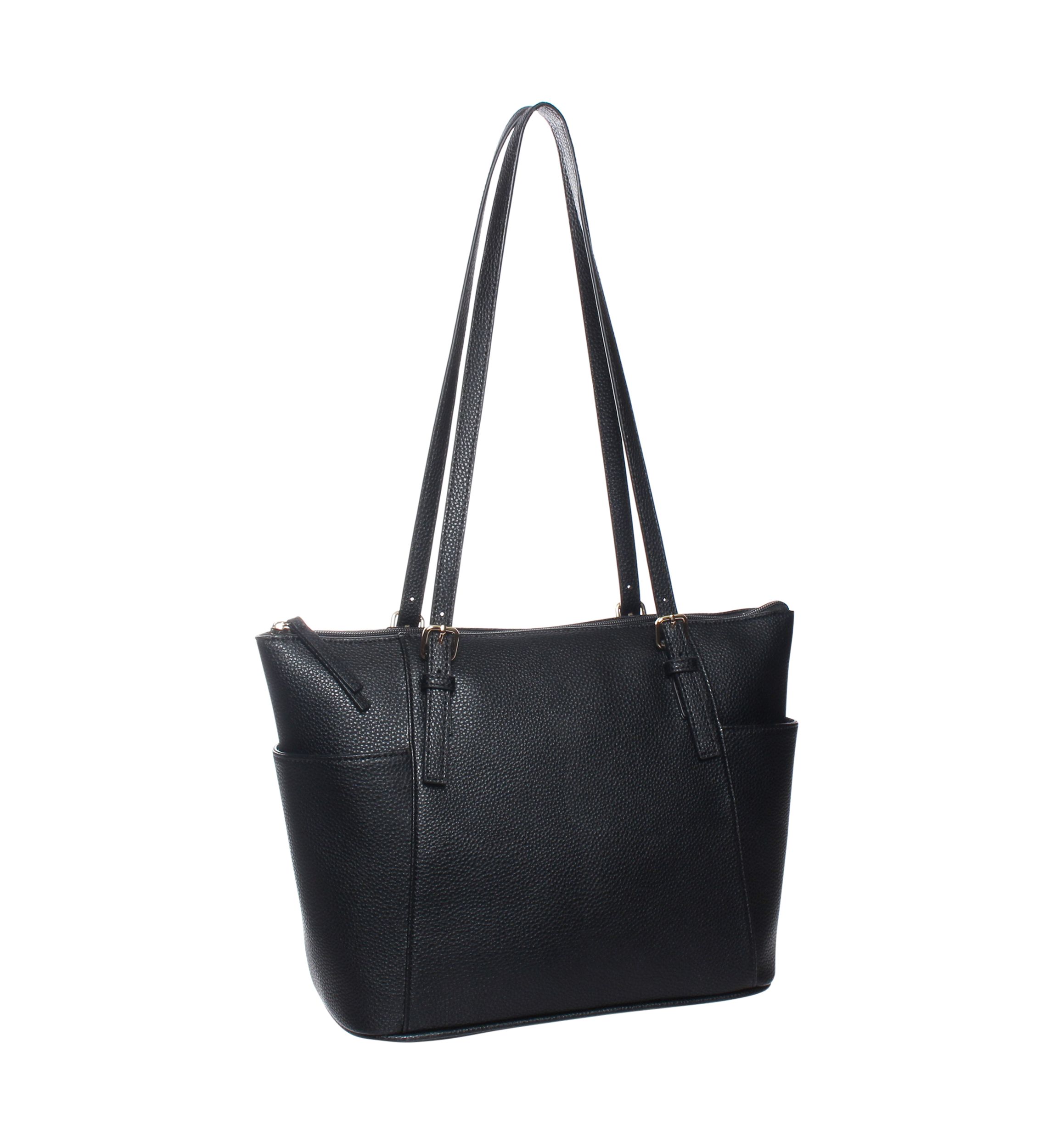 Pebbled Size Pocket Tote Bag