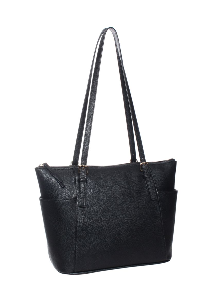 Pebbled Size Pocket Tote Bag