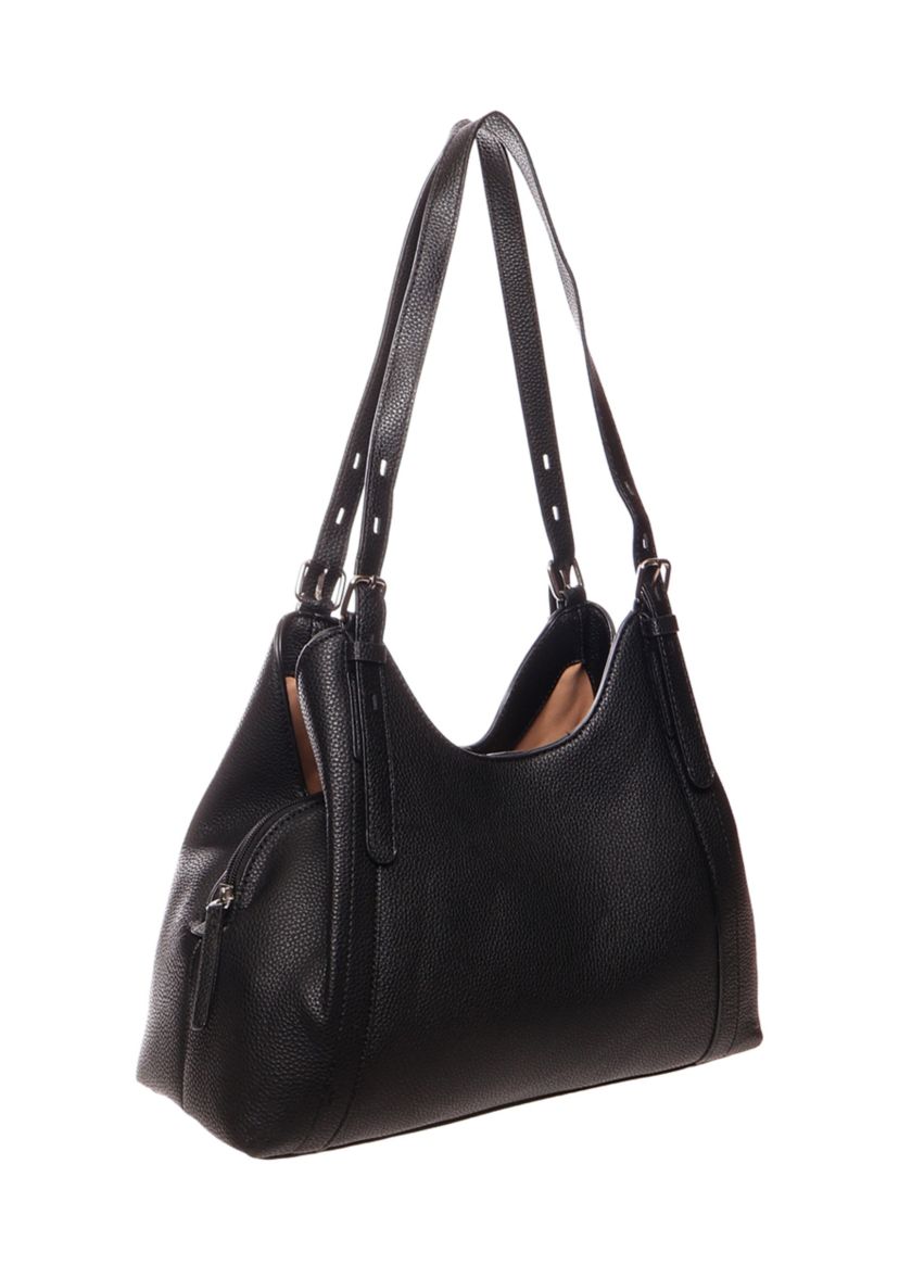 Pebble Triple Compartment Scoop Shoulder Bag