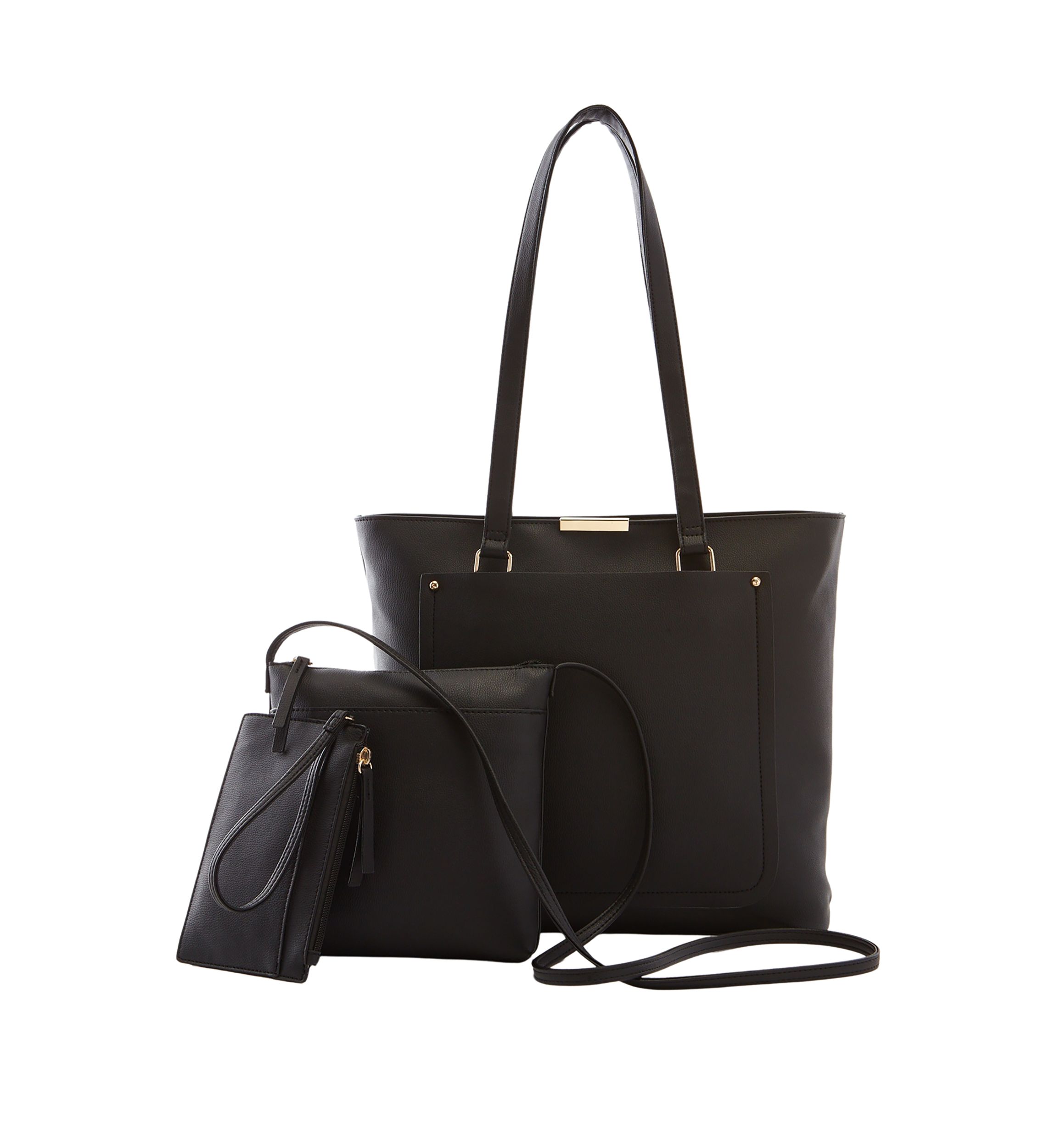 3 Piece Tote, Crossbody, and Wristlet Set