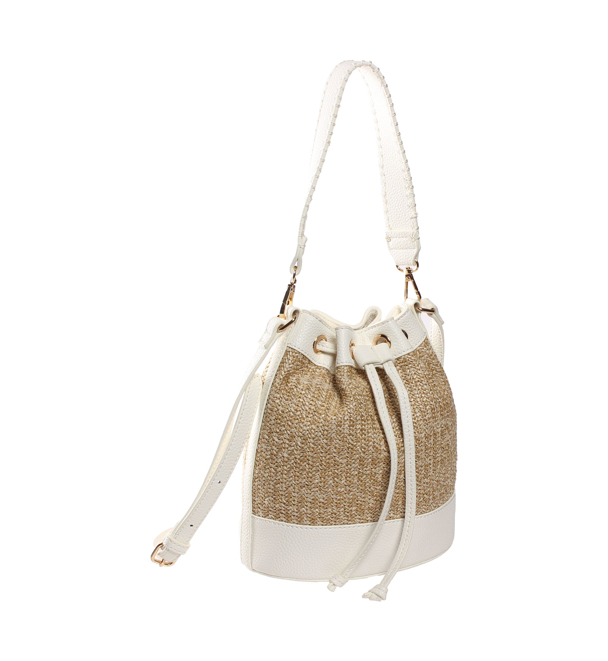 Straw Bucket Crossbody