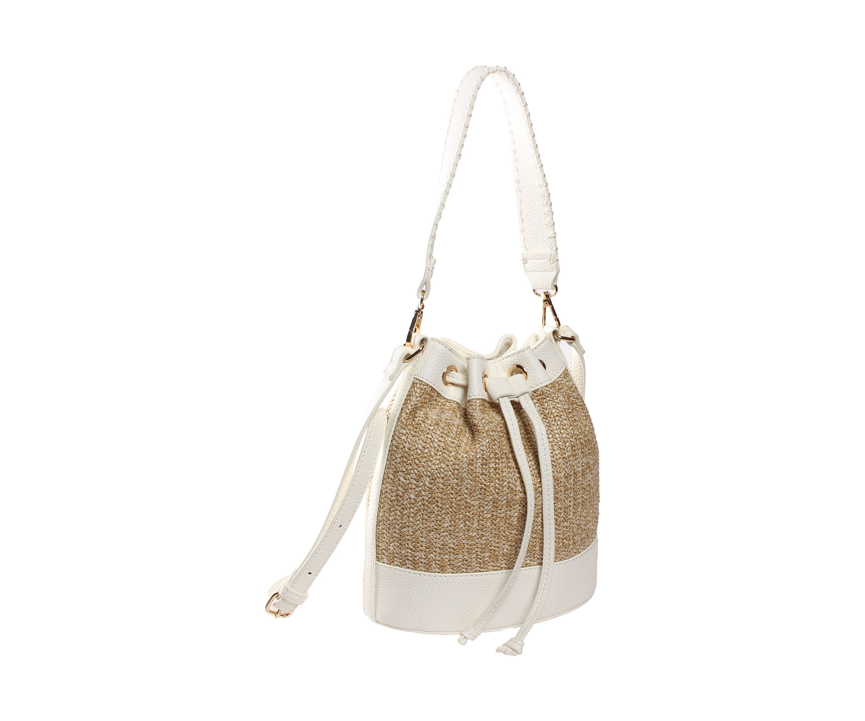 Straw Bucket Crossbody