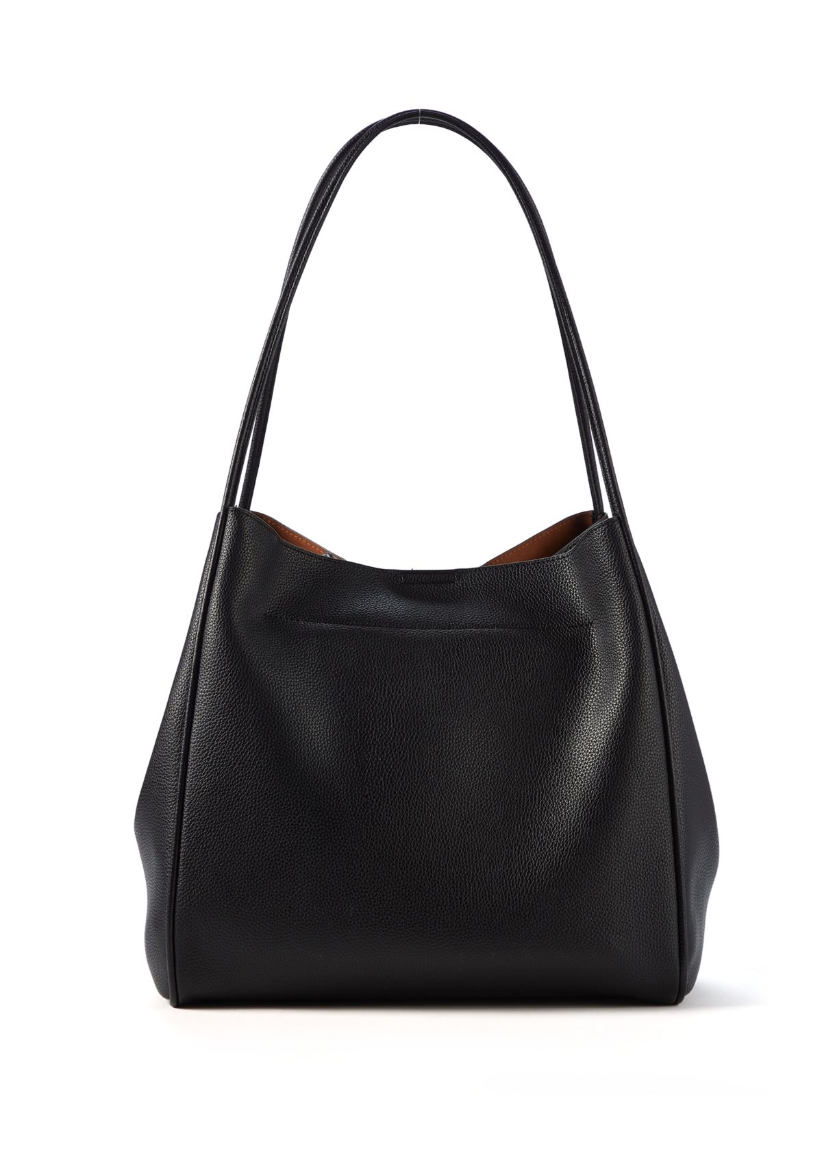 2-in-1 Pebbled Faux Leather Tote with Crossbody Strap