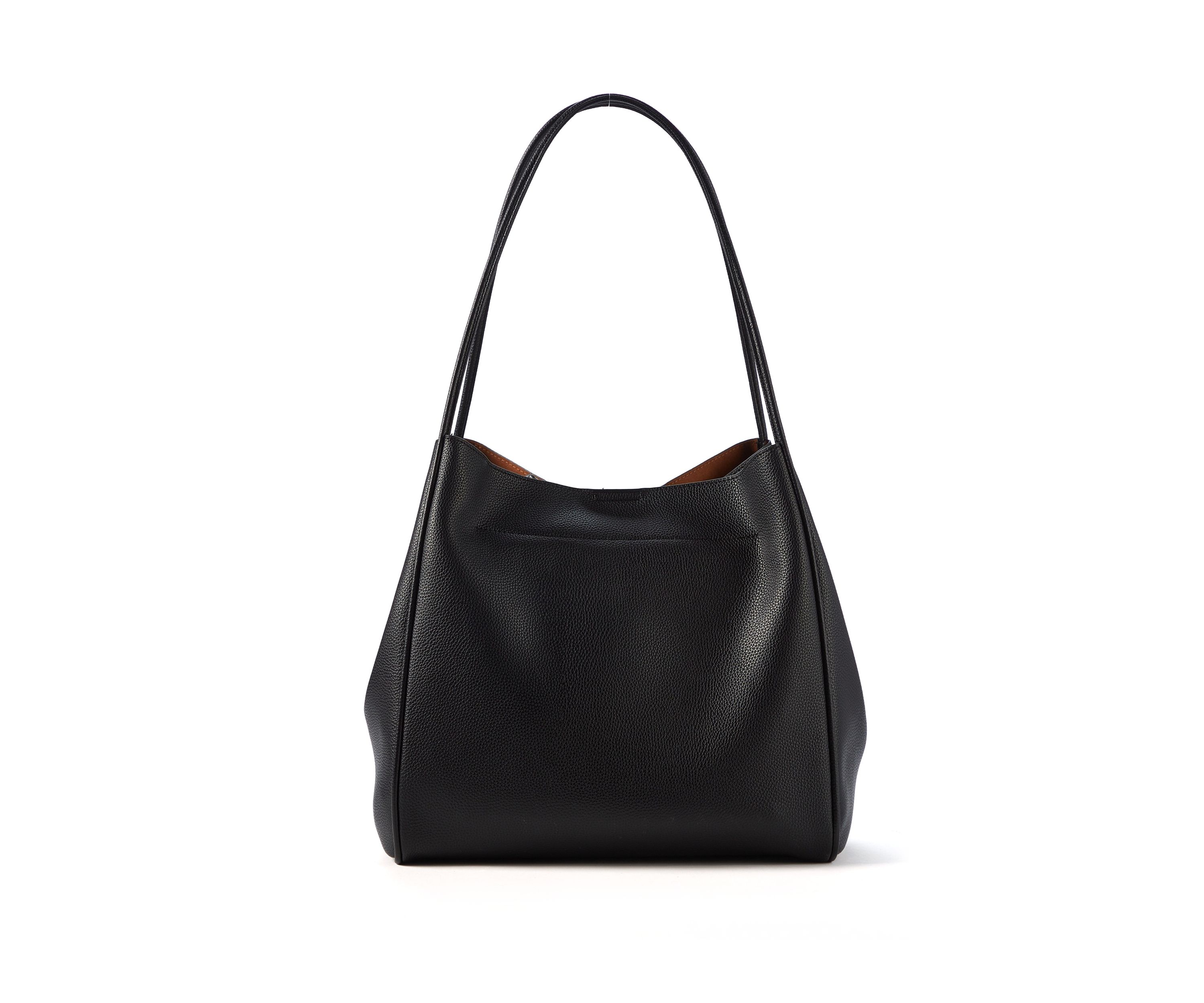 2-in-1 Pebbled Faux Leather Tote with Crossbody Strap