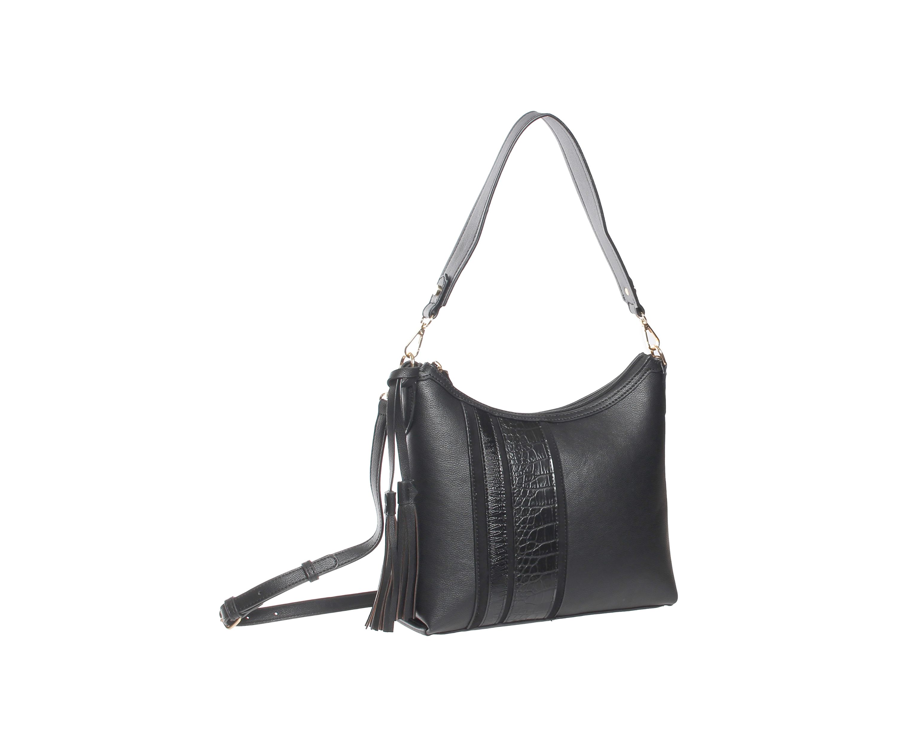 Mix Media Panel Shoulder Bag