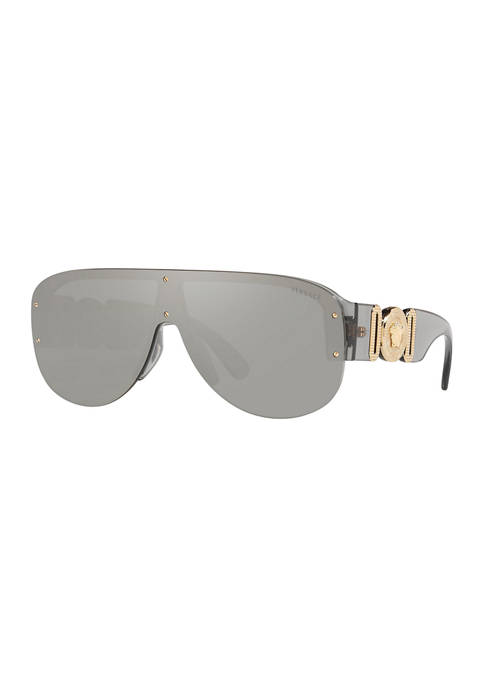 VE4391 Medusa Shield Black Sunglasses