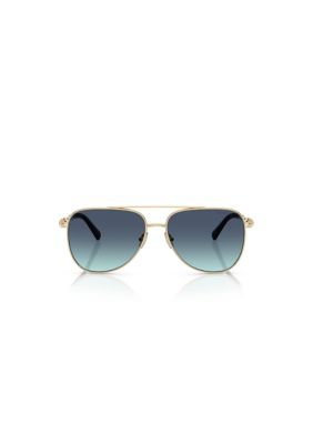 Tiffany & Co Women's TF3116 Aviator 59mm Sunglasses, Blue