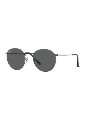 RB3447 Round Metal Antiqued Sunglasses
