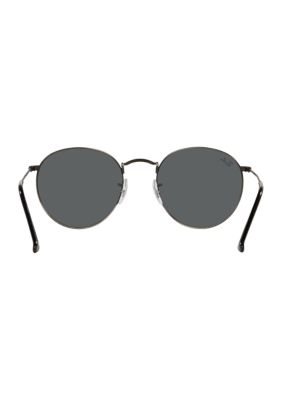 RB3447 Round Metal Antiqued Sunglasses
