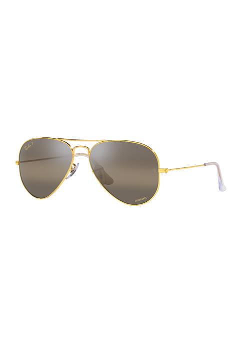 Ray-Ban® RB3025 Aviator Chromance Polarized Sunglasses