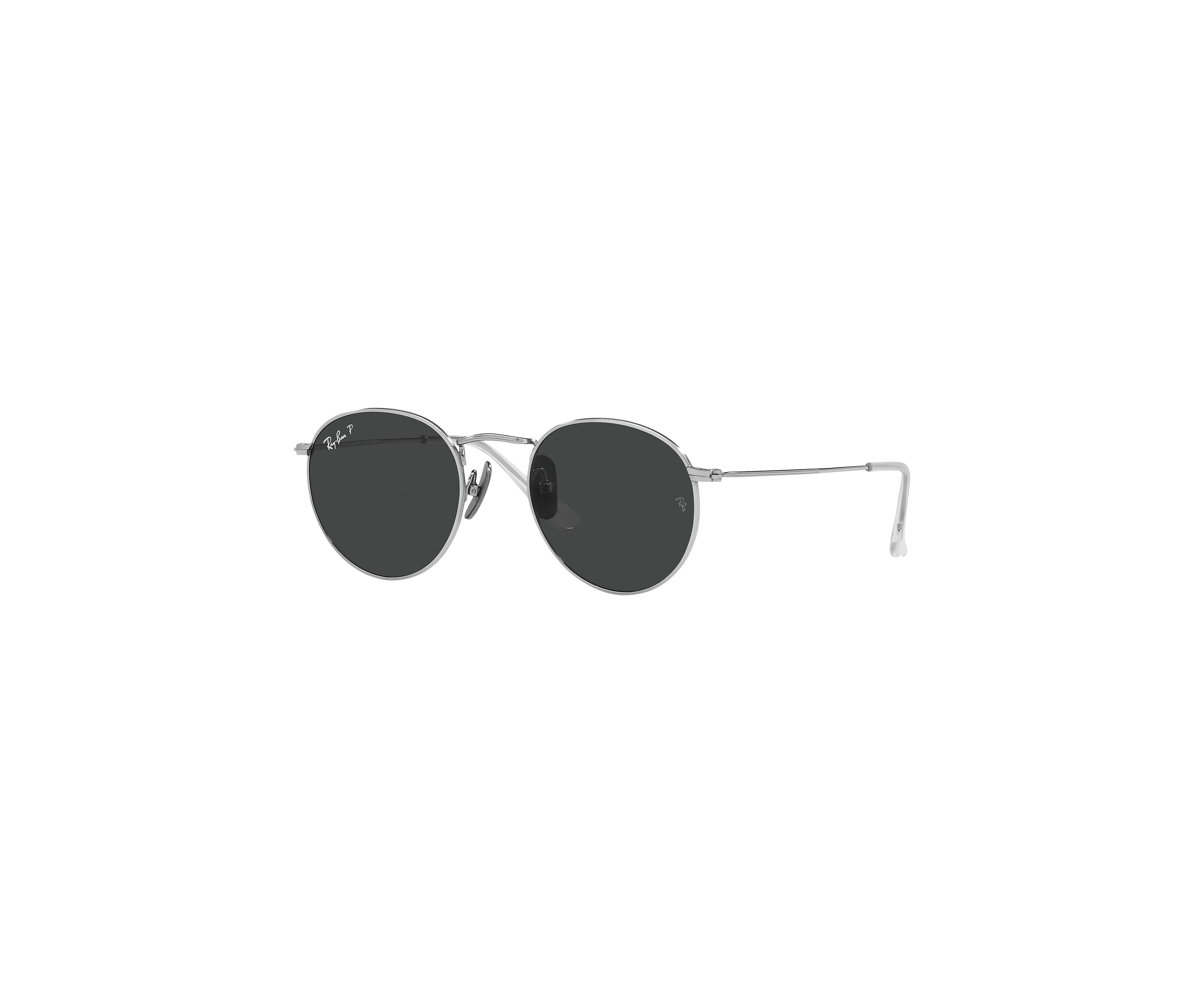 RB8247 Round Titanium Polarized Sunglasses