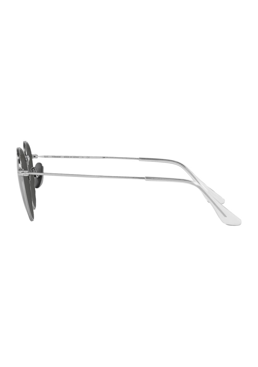 RB8247 Round Titanium Polarized Sunglasses