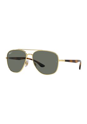 Ray-Ban Polarized Sunglasses, Green, Medium